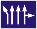 E-015Mandatory direction of lanes