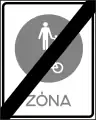 E-037End of pedestrian and bicycles zone