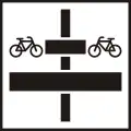 H-112Priority for cyclists crossing the road