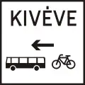 H-125Crossing bus and bicycle traffic from the left