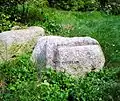 Stones placed on the roof with names of the Irish counties