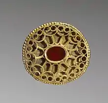 Hunnish oval openwork fibula, 4th century