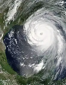 Satellite image of a hurricane