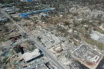 Image 28The aftermath of Hurricane Katrina in Gulfport, Mississippi. Katrina was the costliest tropical cyclone in United States history. (from Effects of tropical cyclones)