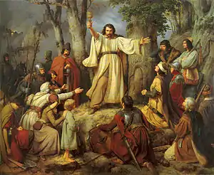 The Hussite Sermon, Karl Friedrich Lessing, 1836