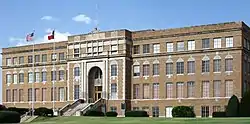 The Hutchinson County Courthouse in Stinnett