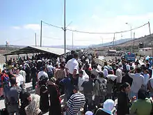 Huwwara checkpoint, south of the Palestinian city of Nablus.