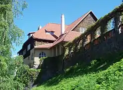 View of the museum building from the lakeside