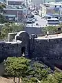 The gate seen from the walls