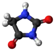 Ball-and-stick model of hydantoin