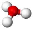 Ball-and-stick model of the hydronium ion