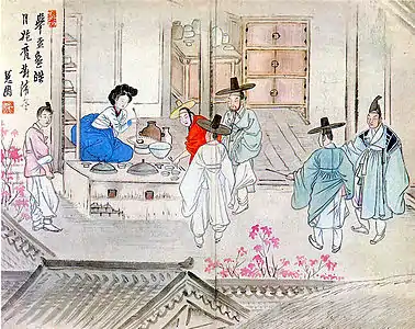 Holding a drinking bout (주사거배 酒肆擧盃)