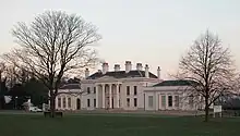 Hylands House, south of Writtle and south-west of Chelmsford