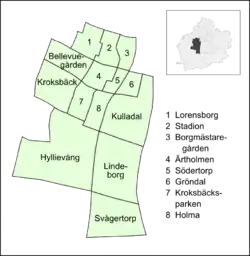 Hyllie's neighbourhoods