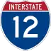 Interstate 12 marker