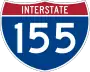 Interstate 155 marker