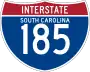 Interstate 185 marker