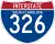 Interstate 326 marker