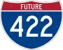 Future Interstate 422 marker