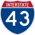 Interstate 43 marker