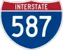 Interstate 587 marker