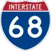 Interstate 68 marker