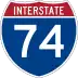 Interstate 74 marker