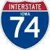 Interstate 74 marker