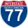 Interstate 77 marker