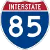 Interstate 85 marker