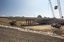 Image 6Construction along I-96 for the interchange with M-231 in July 2013 (from Michigan State Trunkline Highway System)