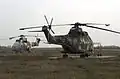 IAR 330L Puma helicopters at the base in 2003.