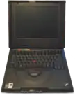 An IBM ThinkPad 1400 i Series with the integrated CD-Player and customizable multimedia access buttons