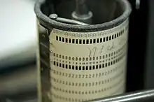 IBM keypunch drum card used to program tabs and skips