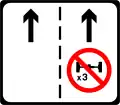 RUS 047Prohibited Axles in Right Hand Lane