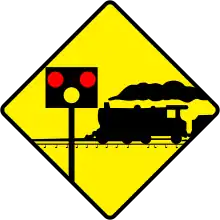 W 120Level Crossing With Flashing Red Signals