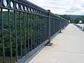 Guardrails on the north side of the bridge