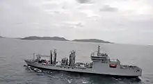 INS Shakti entering Sattahip, Thailand