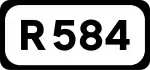 R584 road shield}}