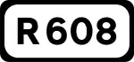 R608 road shield}}