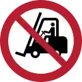 P006 – No access for forklift trucks and industrial vehicles