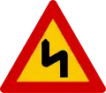 Double curve first to left