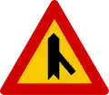 Skewed side junction on right with priority