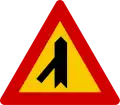 Skewed side junction on left with priority