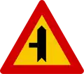 Side road junction on left with priority