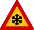 Risk of ice on road