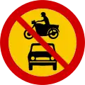 All motor vehicles prohibited entry