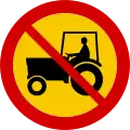 Tractors prohibited entry