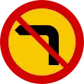 Left turn prohibited