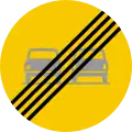 End of prohibition on overtaking